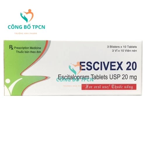 Escivex 20 - Thuốc điều trị trầm cảm hiệu quả của Ấn Độ