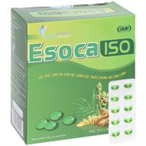 Esoca Iso - Hỗ trợ giảm ho, đau rát họng, khàn tiếng