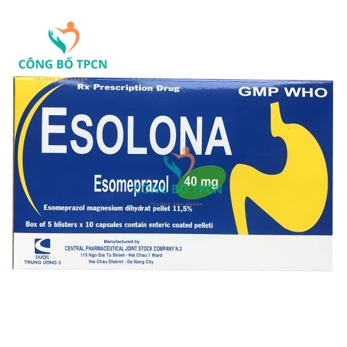 Esolona 40mg TW3 - Thuốc điều trị bệnh trào ngược dạ dày