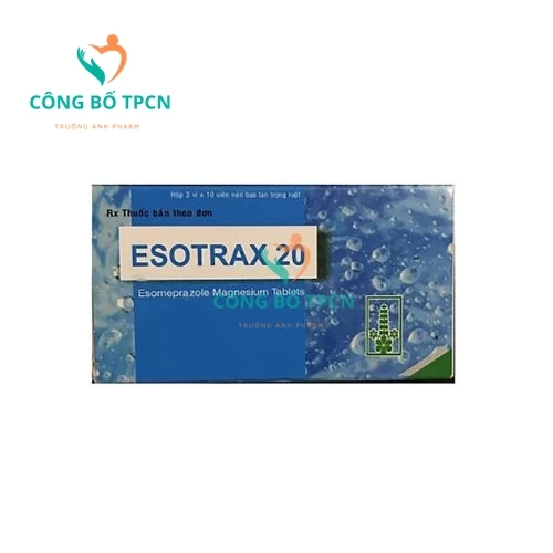 Esotrax 20mg - Thuốc điều trị viêm loét dạ dày, tá tràng hiệu quả