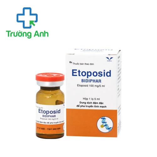 Etoposid 100mg/5ml Bidiphar - Thuốc điều trị ung thư hiệu quả