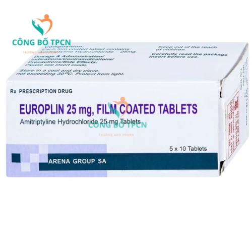 Europlin 25mg, Flim coated tablets - Thuốc trị trầm cảm hiệu quả