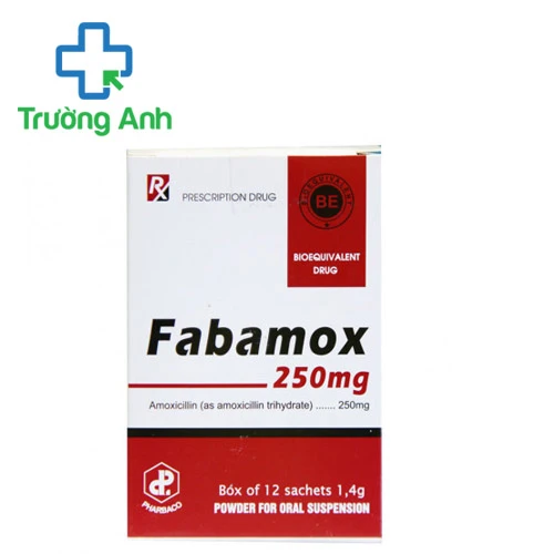 Fabamox 250mg - Thuốc bột điều trị nhiễm khuẩn của Pharbaco