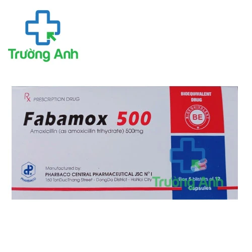 Fabamox 500 - Thuốc điều trị nhiễm khuẩn hiệu quả của Pharbaco