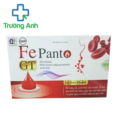 Fe Panto GT - Bổ sung sắt, acid folic, giảm nguy cơ thiếu máu