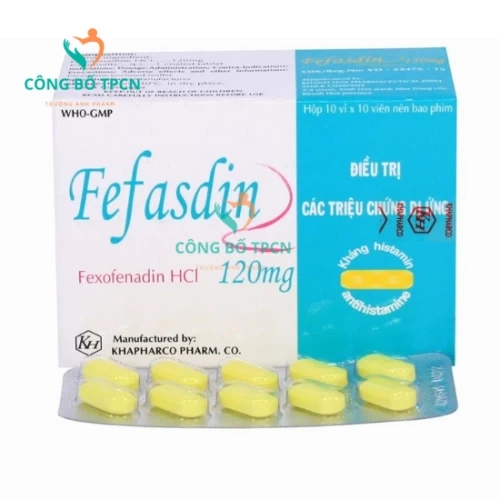 Fefasdin 120 Khapharco - Thuốc điều trị viêm mũi dị ứng hiệu quả 