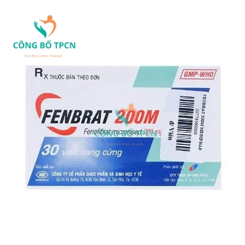 Fenbrat 200M Mebiphar - Thuốc điều trị tăng cholesterol