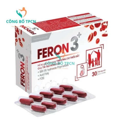 Feron 3+ - Giúp bổ sung sắt, acid folic hiệu quả của Obiphar