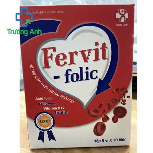 FERVIT - FOLIC - Hỗ trợ giảm nguy cơ thiếu máu do thiếu sắt