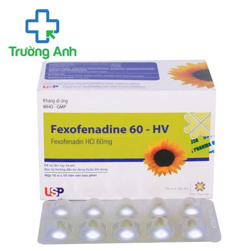 Fexofenadine 60 - HV USP (vỉ) - Điều trị viêm mũi dị ứng hiệu quả