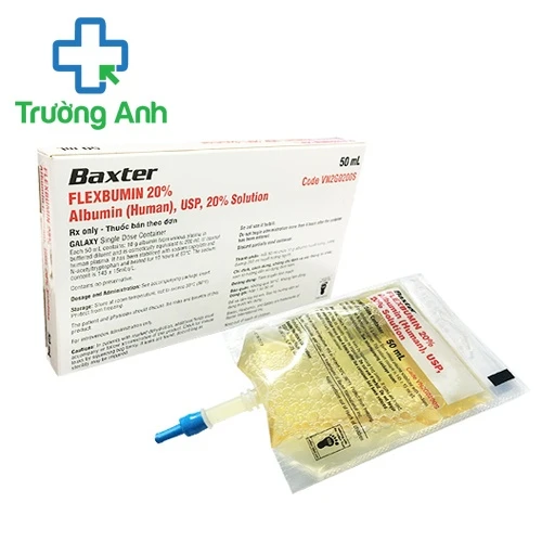 Flexbumin 20% Baxalta (50ml) - Thuốc điều trị giảm khối lượng tuần hoàn