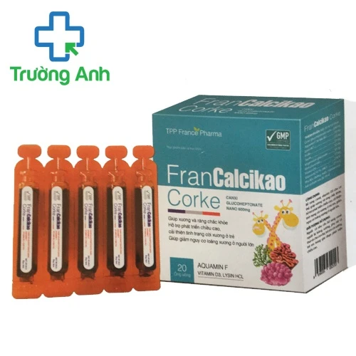 FranCalcikao Corke - Bổ sung canxi, vitamin D3 cho xương chắc khỏe