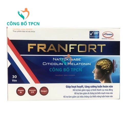 Franfort - Hỗ trợ giảm nguy cơ hình thành cục máu đông