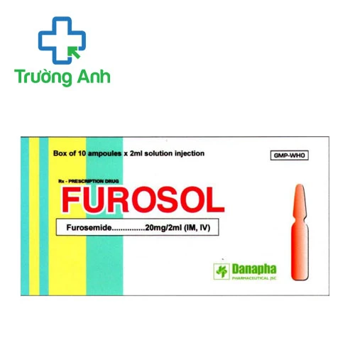 Furosol 20mg/2ml Danapha - Thuốc điều trị phù hiệu quả