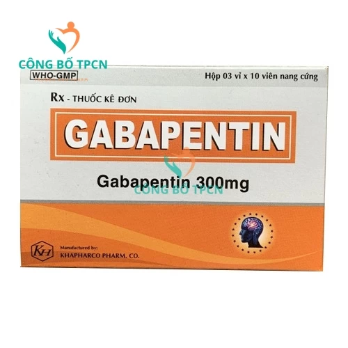 Gabapentin 300mg Khapharco - Điều trị hỗ trợ động kinh cục bộ