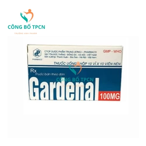 Gardenal 100mg Pharbaco - Thuốc điều trị bệnh động kinh hiệu quả