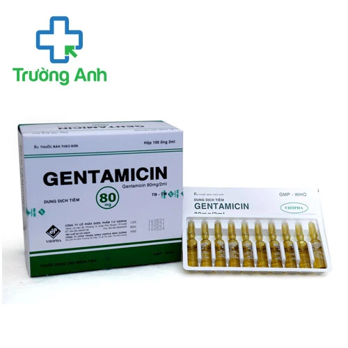 Gentamicin 80mg/2ml Vidipha - Thuốc điều trị nhiễm khuẩn nặng hiệu quả