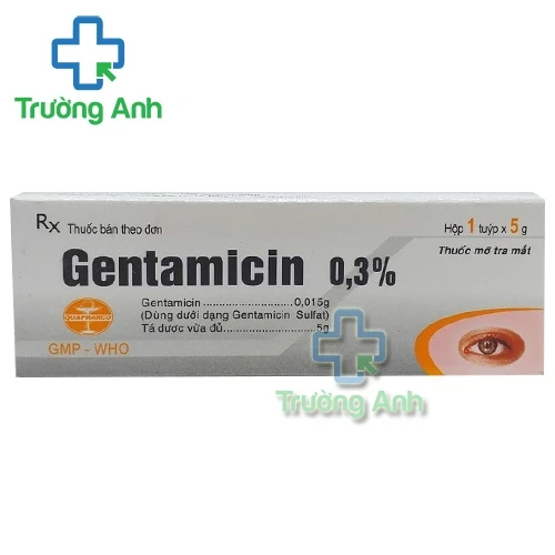Gentamicin 0,3% 5g Quapharco - Điều trị viêm kết mạc, giác mạc