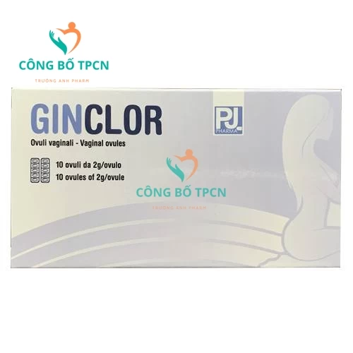 Ginclor PJ Pharma - Viên đặt âm đạo ngăn ngừa nhiễm trùng