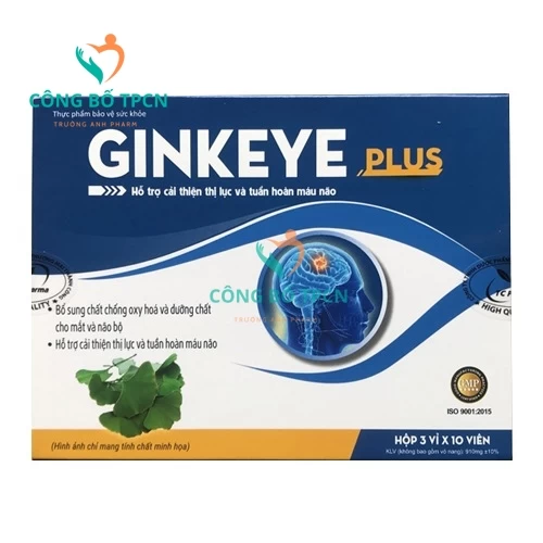 Ginkeye Plus - Bổ sung chất chống oxy hóa, dưỡng chất cho mắt và não bộ