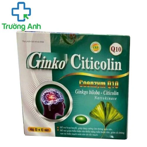 Ginko Citicolin Coenzym Q10 (xanh) - Giúp tăng cường tuần hoàn máu não hiệu quả