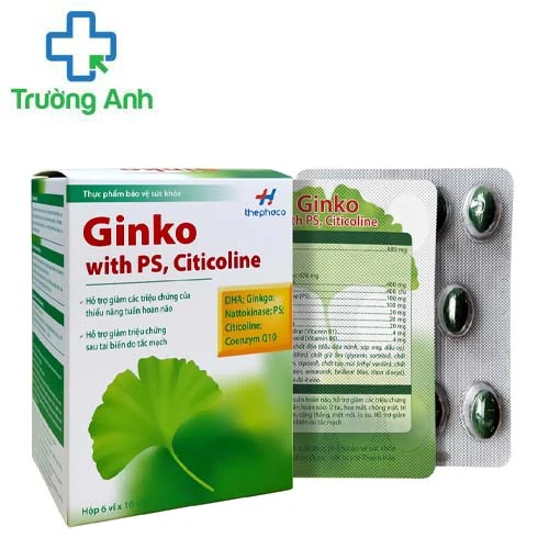 Ginko with PS, Citicoline - Hỗ trợ giảm thiểu năng tuần hoàn não