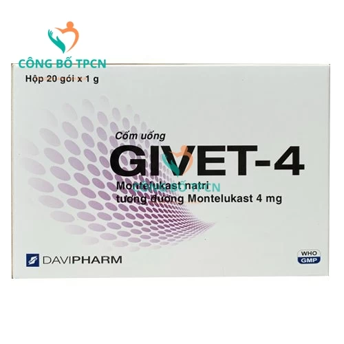 Givet-4 - Thuốc điều trị hen phế quản, viêm mũi dị ứng của Davipharm