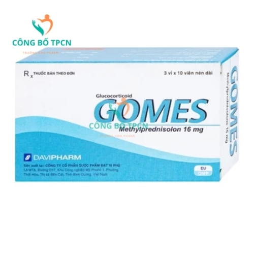 Gomes 16mg Davipharm - Thuốc chống viêm và ức chế miễn dịch