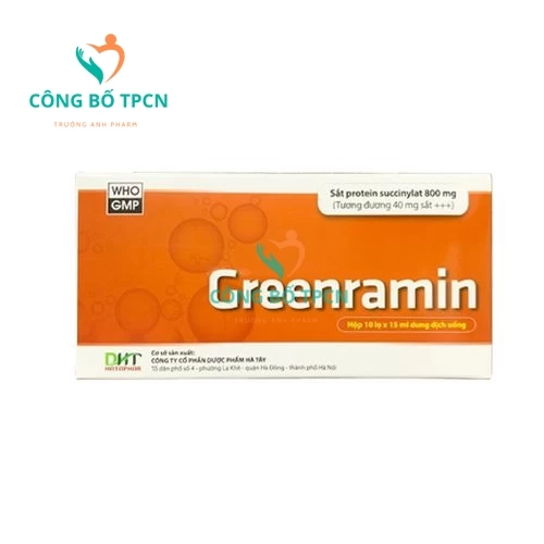 Greenramin Hataphar (dung dịch uống) - Thuốc điều trị thiếu máu do thiếu sắt