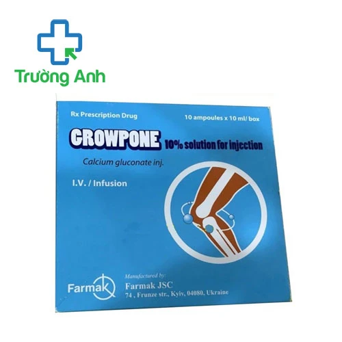 Growpone 10% 10ml Farmak JSC - Thuốc điều trị hạ Calci huyết hiệu quả