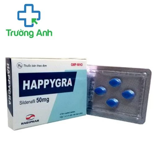 Happygra 50mg Hadiphar - Thuốc điều trị rối loạn cương dương