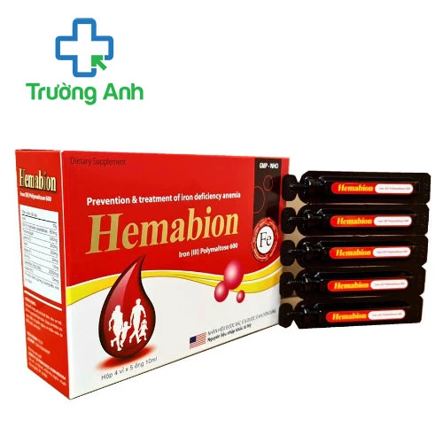 Hemabion MediUSA - Hỗ trợ bổ sung sắt, acid folic cho cơ thể