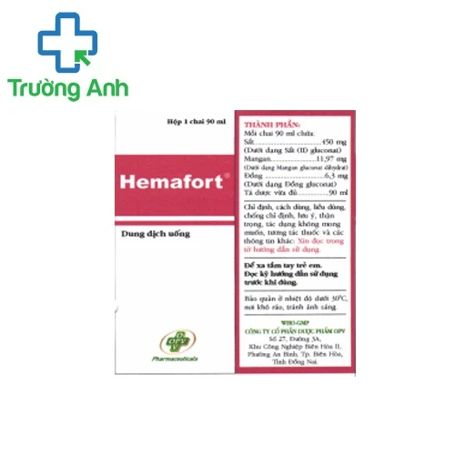 Hemafort 60ml OPV - Thuốc điều trị thiếu máu do thiếu sắt