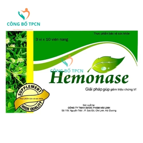 HEMONASE - Hỗ trợ điều trị trung khí suy giảm mắc bệnh trĩ