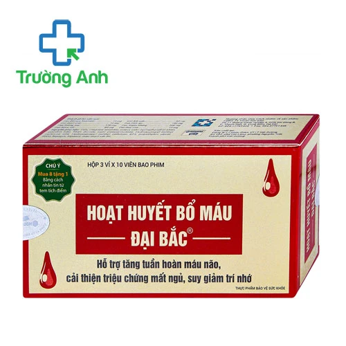 Hoạt huyết bổ máu Đại Bắc (30 viên) - Hỗ trợ tuần hoàn não