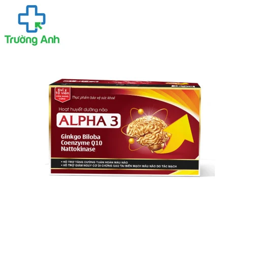 Hoạt huyết dưỡng não ALPHA 3 - Hỗ trợ hoạt huyết, tăng cường tuần hoàn máu não