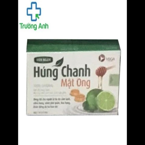 Viên ngậm Húng chanh mật ong Vega - Hỗ trợ giảm ho, long đờm