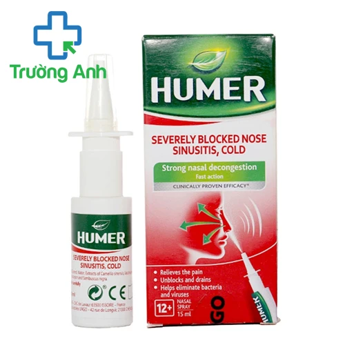 Dung dịch xịt mũi Humer severely blocked nose sinusitis, Cold - spray 15ml