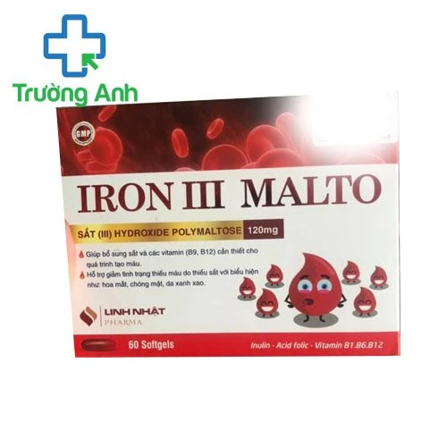 Iron III Malto - Giúp bổ sung sắt, các vitamin B9, B12 cho cơ thể