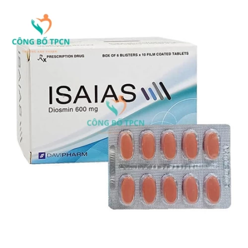 Isaias - Thuốc điều tị bệnh trĩ,suy tuần hoàn tĩnh mạch của Davipharm