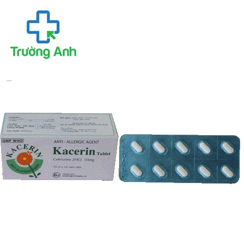 Kacerin 10mg - Thuốc điều trị viêm mũi dị ứng hiệu quả của Khapharco 