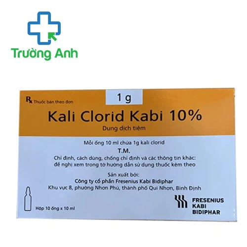 Kali clorid Kabi 10% 1g/10ml - Thuốc điều trị chứng hạ kali huyết hiệu quả