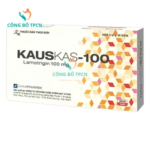 Kauskas-100 - Thuốc điều trị động kinh, rối loạn lưỡng cực hiệu quả