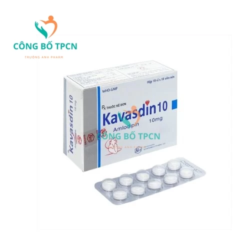 Kavasdin 10 - Thuốc điều trị tăng huyết áp và đau thắt ngực của Khapharco