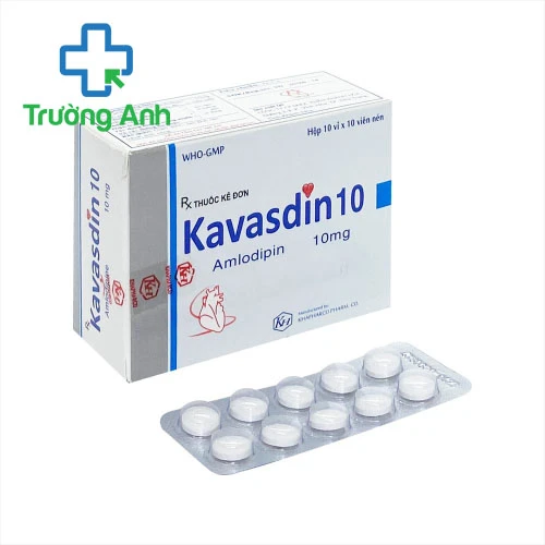 Kavasdin 10 - Thuốc điều trị tăng huyết áp và đau thắt ngực của Khapharco