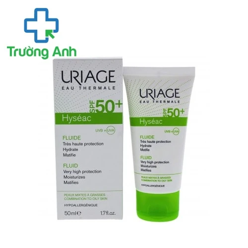 Uriage Hyseac Fluide SPF 50+  - Kem chống nắng cho da hỗn hợp và da dầu