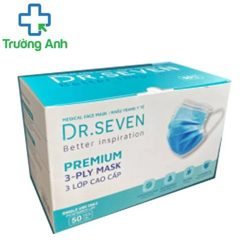 Khẩu trang y tế 3 lớp cao cấp Dr. Seven - Giúp ngăn khói bụi, vi khuẩn