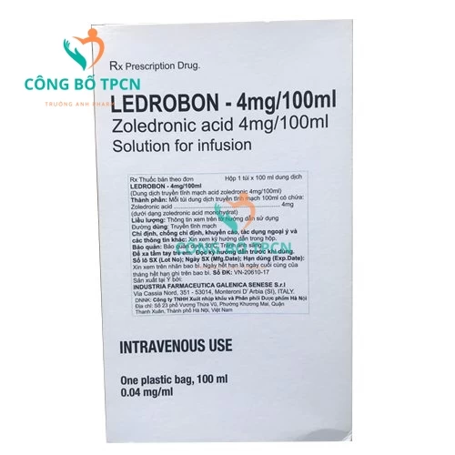 Ledrobon - 4mg/100ml - Thuốc điều trị các tổn thương xương hiệu quả