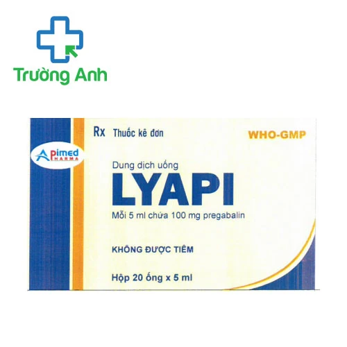 Lyapi 100mg/5ml Apimed (ống) - Thuốc điều trị động kinh hiệu quả
