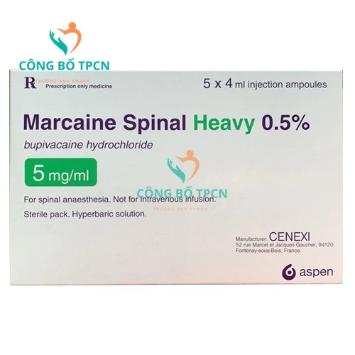 Marcaine Spinal Heavy 0,5% - Thuốc gây tê tại chỗ hiệu quả của Pháp